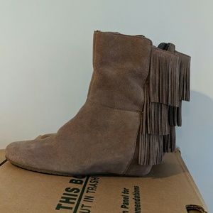Suede Tan Booties